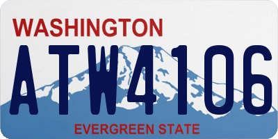 WA license plate ATW4106
