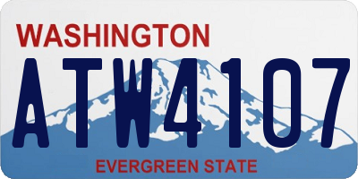 WA license plate ATW4107