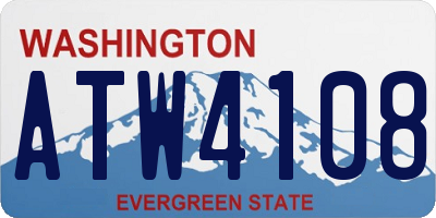 WA license plate ATW4108