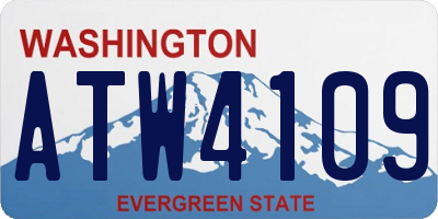 WA license plate ATW4109