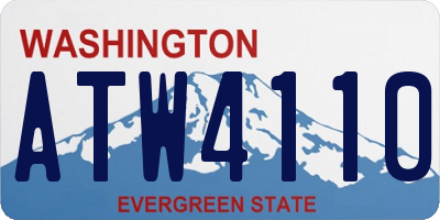 WA license plate ATW4110