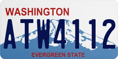 WA license plate ATW4112