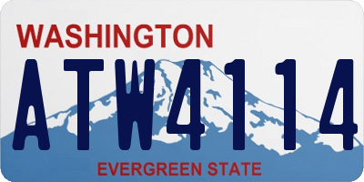 WA license plate ATW4114