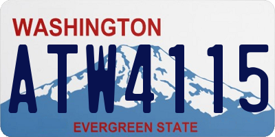 WA license plate ATW4115