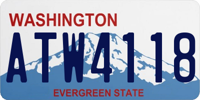 WA license plate ATW4118