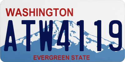 WA license plate ATW4119