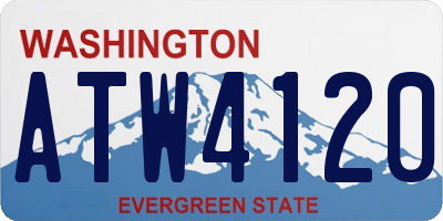 WA license plate ATW4120