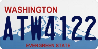 WA license plate ATW4122