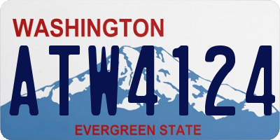 WA license plate ATW4124