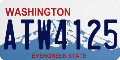WA license plate ATW4125