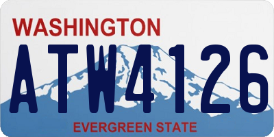 WA license plate ATW4126