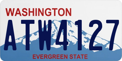 WA license plate ATW4127