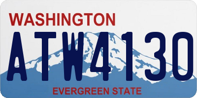 WA license plate ATW4130