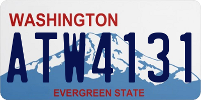 WA license plate ATW4131