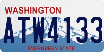 WA license plate ATW4133