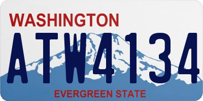 WA license plate ATW4134
