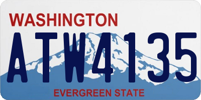 WA license plate ATW4135