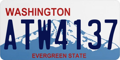 WA license plate ATW4137