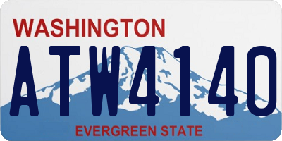 WA license plate ATW4140