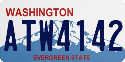 WA license plate ATW4142