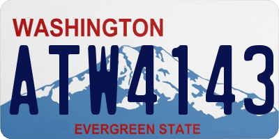 WA license plate ATW4143