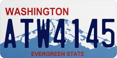 WA license plate ATW4145