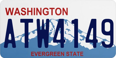 WA license plate ATW4149