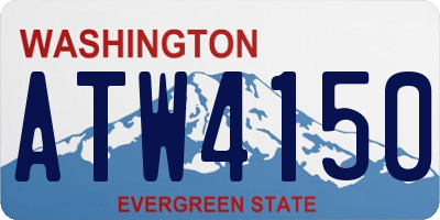 WA license plate ATW4150