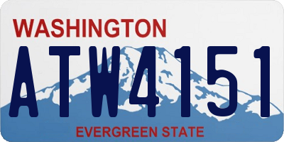 WA license plate ATW4151