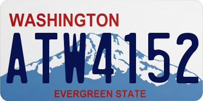 WA license plate ATW4152