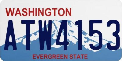 WA license plate ATW4153