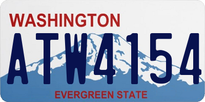 WA license plate ATW4154