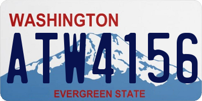 WA license plate ATW4156