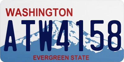 WA license plate ATW4158