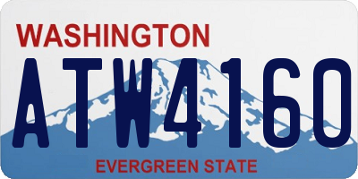 WA license plate ATW4160