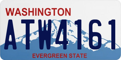 WA license plate ATW4161