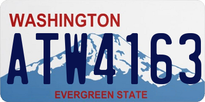 WA license plate ATW4163