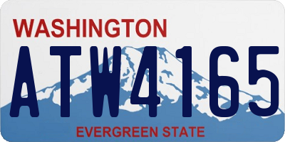 WA license plate ATW4165