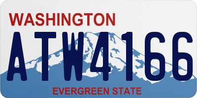 WA license plate ATW4166