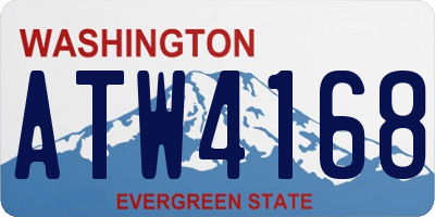 WA license plate ATW4168