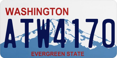 WA license plate ATW4170