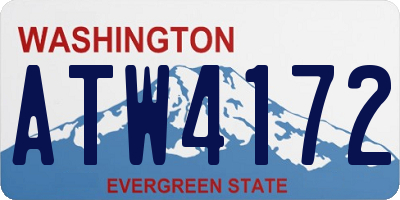 WA license plate ATW4172