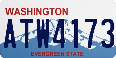 WA license plate ATW4173