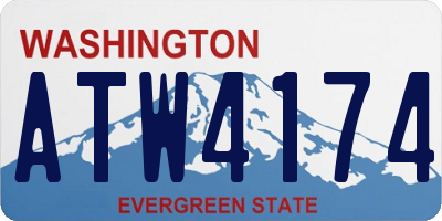 WA license plate ATW4174