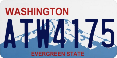 WA license plate ATW4175