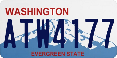 WA license plate ATW4177