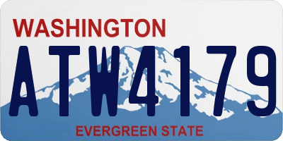 WA license plate ATW4179