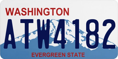 WA license plate ATW4182