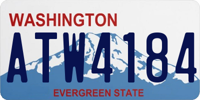 WA license plate ATW4184