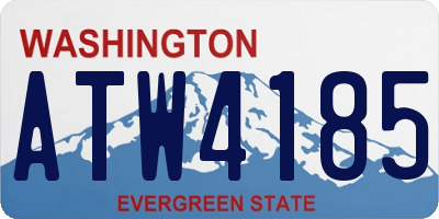 WA license plate ATW4185
